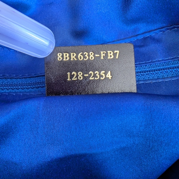 vintage Fendi Mama Forever shoulder bag in blue suede - Picture 10 of 15